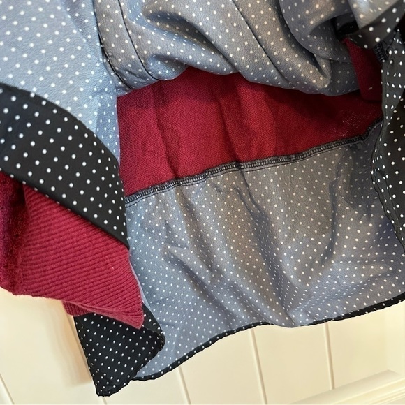 Pink sweater with built in button down shirt - super cute for work! Size L - Picture 3 of 9